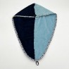 Serviette cheveu en éponge bleu et liseret coordonné- Pour enfant - Une création Les Bobines de Coco