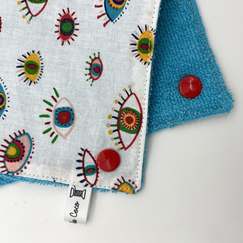 carré essuie-tout coton "So-Malin"
création Les bobines de Coco
fabrication artisanale France