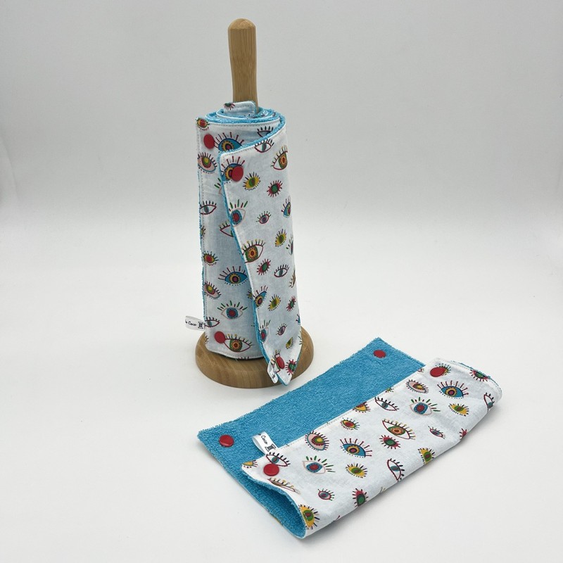 carré essuie-tout coton "So-Malin"
création Les bobines de Coco
fabrication artisanale France