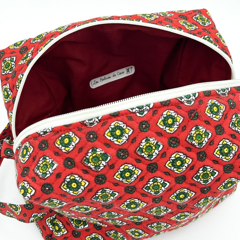 Trousse de toilette coton - Modèle unique - Une création Les Bobines de Coco