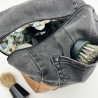 trousse toilette jeans noir up recyclé simili cuir