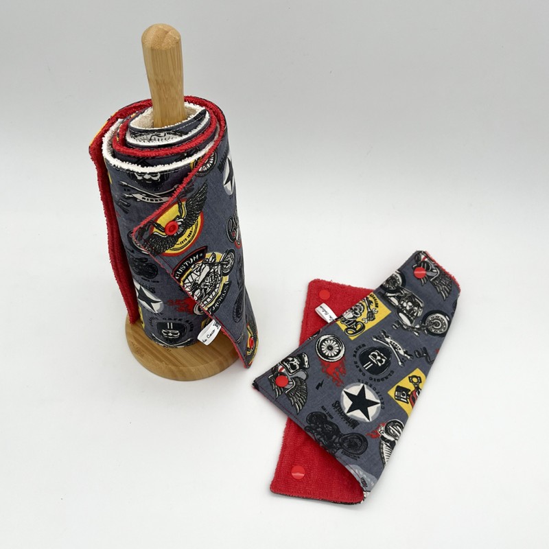 carré essuie-tout coton "So-Malin"
création Les bobines de Coco
fabrication artisanale France