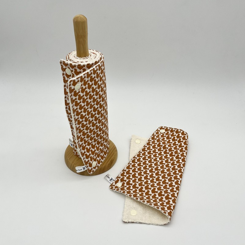 carré essuie-tout coton "So-Malin"
création Les bobines de Coco
fabrication artisanale France