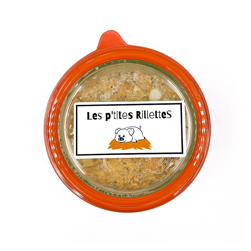 Rillettes de porc en bocal réutilisable issue d'un élevage raisonné de porc des Deux-Sèvres (79)