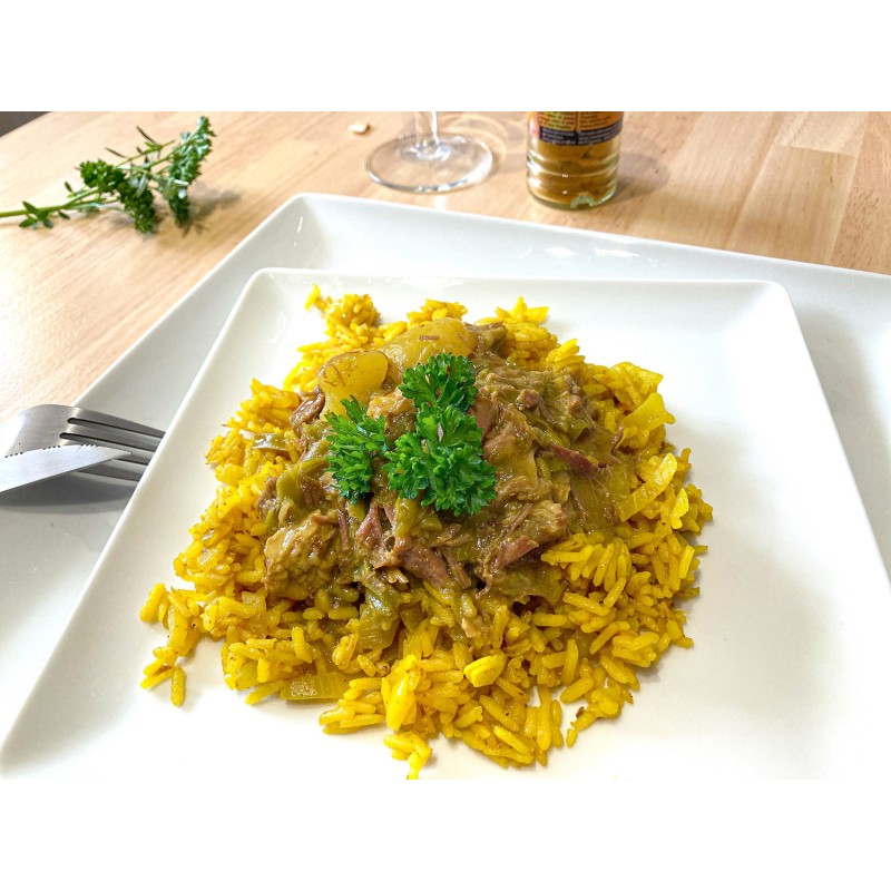 Colombo de chèvre des Deux-Chèvres, plat mijoté pour 2 personnes
