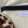 Sac banane Femme en tissu velours ras léopard- Fait main en France - modèle unique