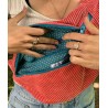 Sac banane Femme en velours cottelé rose - Fait main en France - modèle unique