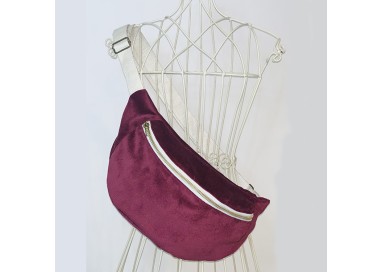 Sac banane Femme en velours cottelé - Fait main en France - modèle unique