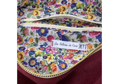 Sac banane Femme en velours cottelé - Fait main en France - modèle unique