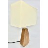 Lampe sur pied - Noyer massif - Abat-jour rectangle