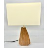 Lampe sur pied - Noyer massif - Abat-jour rectangle