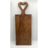 Planche de présentation / planche à découper - Poignée en forme de coeur - Noyer massif - Fabrication artisanale