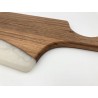 Planches de présentation en noyer massif / Epoxy blanc- Création artisanales en France- Modèle unique