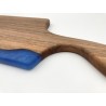 Planches de présentation en noyer massif / Epoxy bleu - Création artisanale en France- Modèle unique