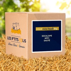 Colis de 3kg de viande de porc, Escalope, Rôti, Sauté, issue d'un élevage raisonnée des Deux-Sèvres